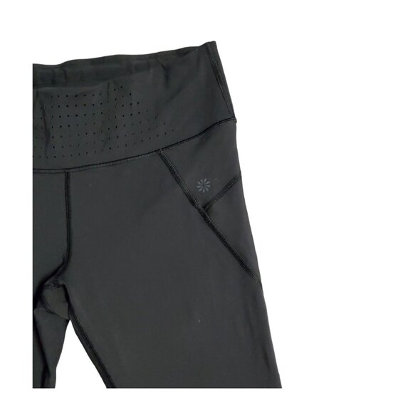 Athleta Capri Leggings Women's Size Medium Black Yoga Athletic Drawstring Waist - Picture 7 of 10